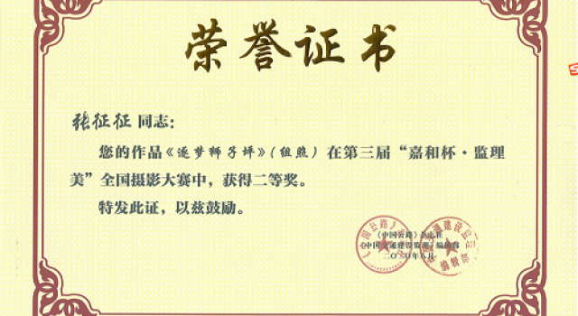 喜訊！公司員工獲得“全國攝影大賽二等獎(jiǎng)”