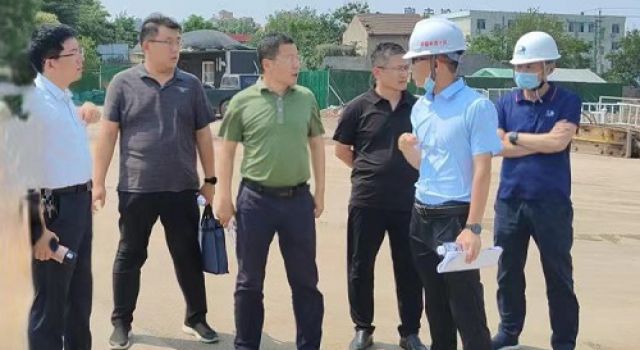 淄博市孝婦河生態(tài)修復(fù)項目白塔外環(huán)橋迎接省水利局視察工作