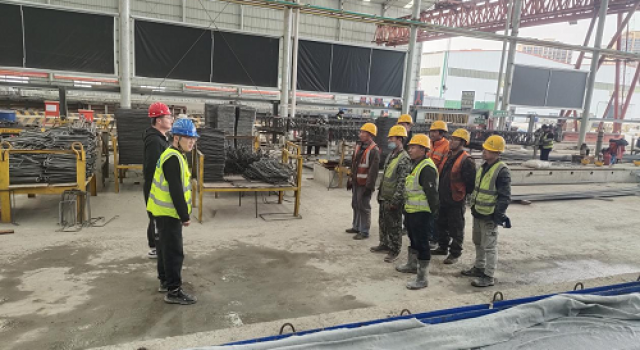 濟菏改擴建施工二標預制場新進場人員現(xiàn)場交底會