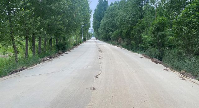 沂源縣縣鄉(xiāng)道項目魯溝路大修工程水穩(wěn)基層全線貫通